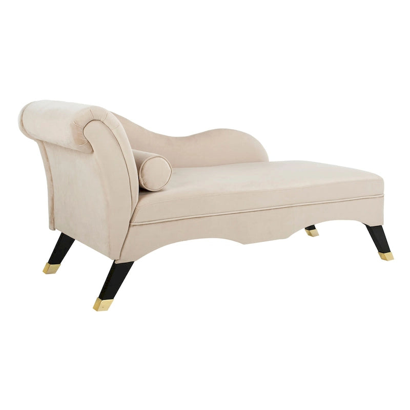 SAFAVIEH Karan Chaise longue moderne du milieu du siècle avec oreiller - 63Lx28Px30H