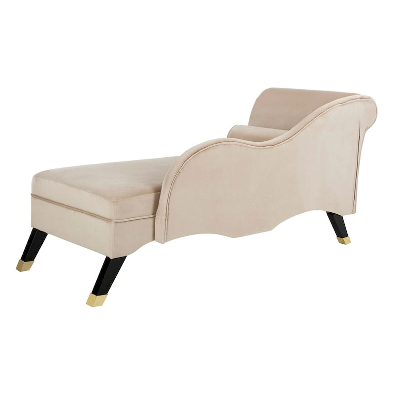 SAFAVIEH Karan Chaise longue moderne du milieu du siècle avec oreiller - 63Lx28Px30H