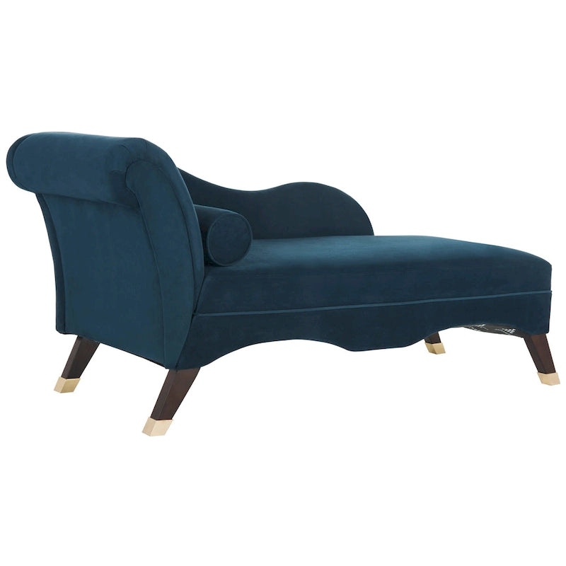 SAFAVIEH Karan Chaise longue moderne du milieu du siècle avec oreiller - 63Lx28Px30H
