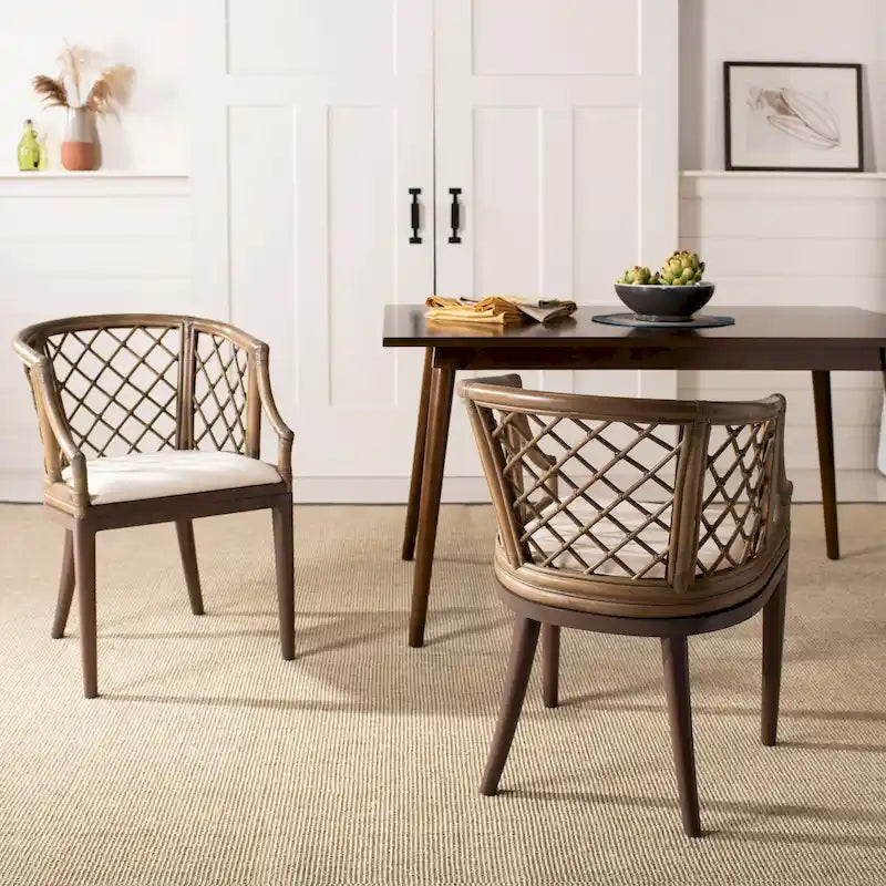 SAFAVIEH Theona Fauteuil en rotin et treillis - 22,3 L x 23 P x 31,3 H - 22Lx23Px31H
