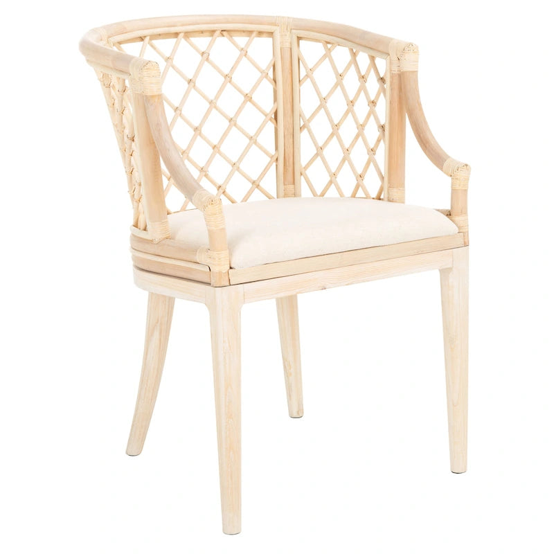 SAFAVIEH Theona Fauteuil en rotin et treillis - 22,3 L x 23 P x 31,3 H - 22Lx23Px31H