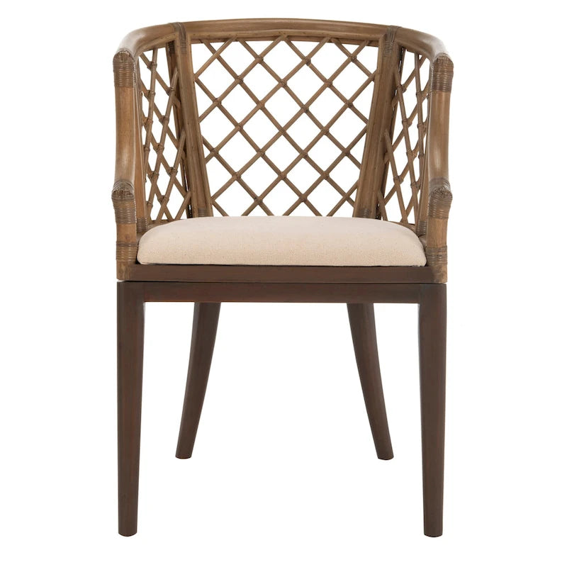 SAFAVIEH Theona Fauteuil en rotin et treillis - 22,3 L x 23 P x 31,3 H - 22Lx23Px31H