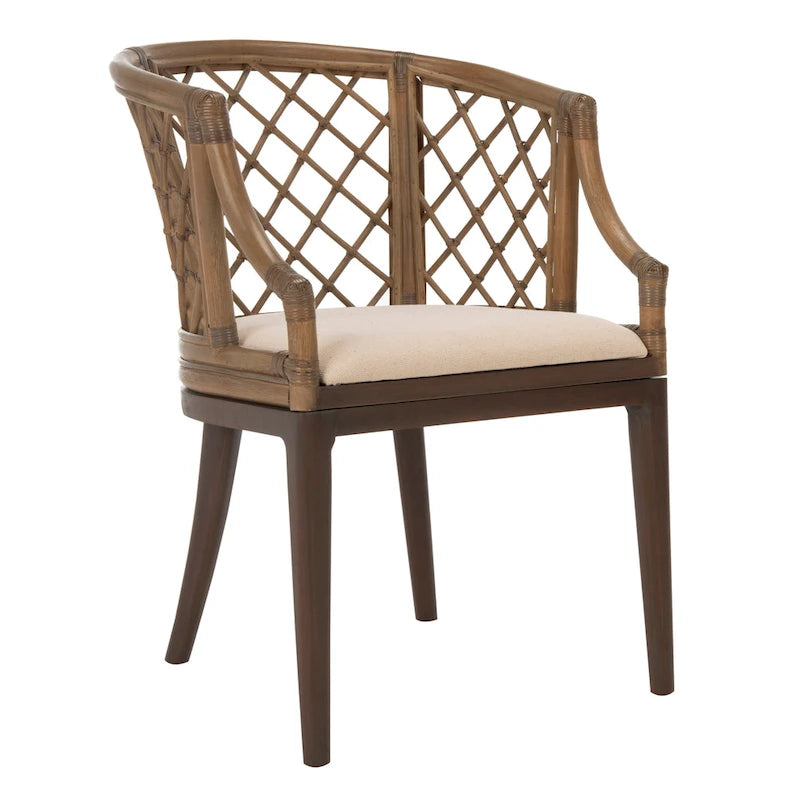 SAFAVIEH Theona Fauteuil en rotin et treillis - 22,3 L x 23 P x 31,3 H - 22Lx23Px31H