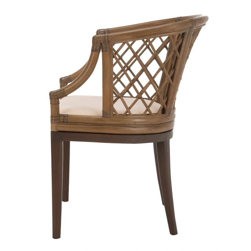 SAFAVIEH Theona Fauteuil en rotin et treillis - 22,3 L x 23 P x 31,3 H - 22Lx23Px31H
