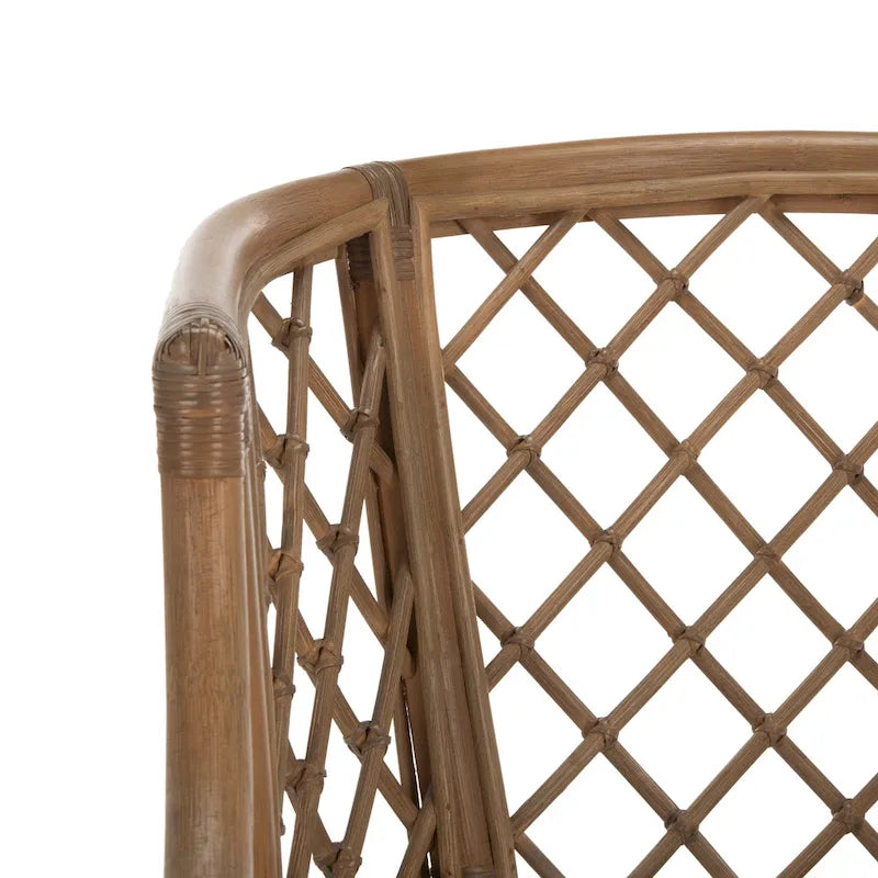 SAFAVIEH Theona Fauteuil en rotin et treillis - 22,3 L x 23 P x 31,3 H - 22Lx23Px31H