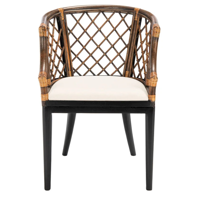 SAFAVIEH Theona Fauteuil en rotin et treillis - 22,3 L x 23 P x 31,3 H - 22Lx23Px31H