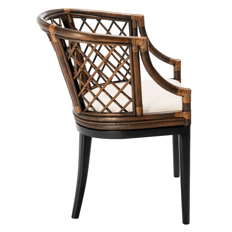 SAFAVIEH Theona Fauteuil en rotin et treillis - 22,3 L x 23 P x 31,3 H - 22Lx23Px31H