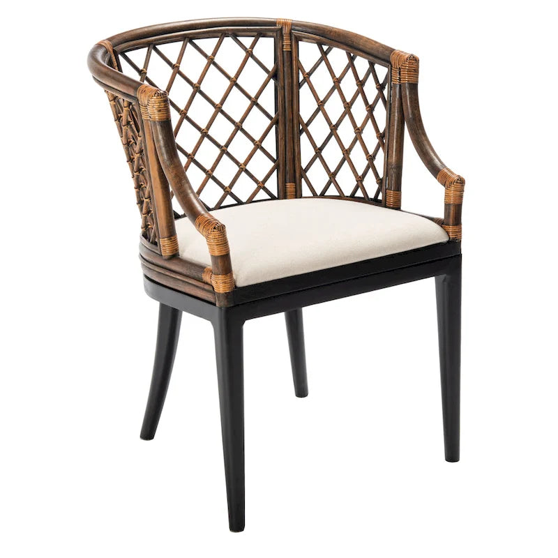 SAFAVIEH Theona Fauteuil en rotin et treillis - 22,3 L x 23 P x 31,3 H - 22Lx23Px31H
