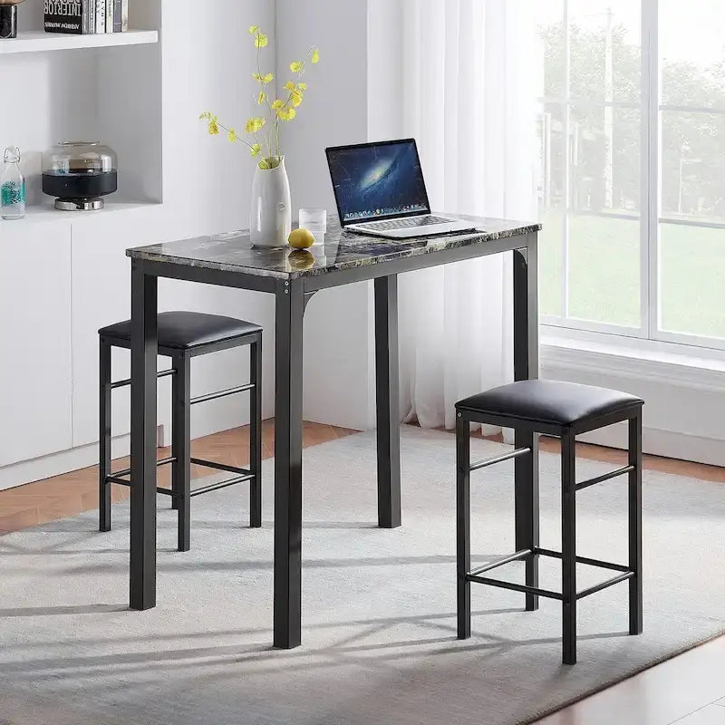 Ensemble de salle à manger avec table de bar 3 pièces VECELO