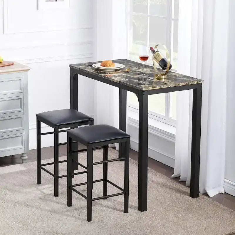 Ensemble de salle à manger avec table de bar 3 pièces VECELO