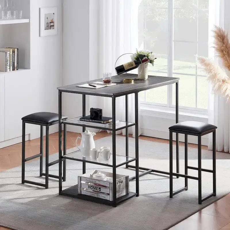 Ensemble de salle à manger avec table de bar 3 pièces VECELO