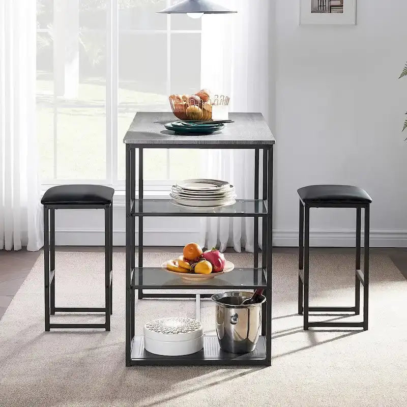 Ensemble de salle à manger avec table de bar 3 pièces VECELO