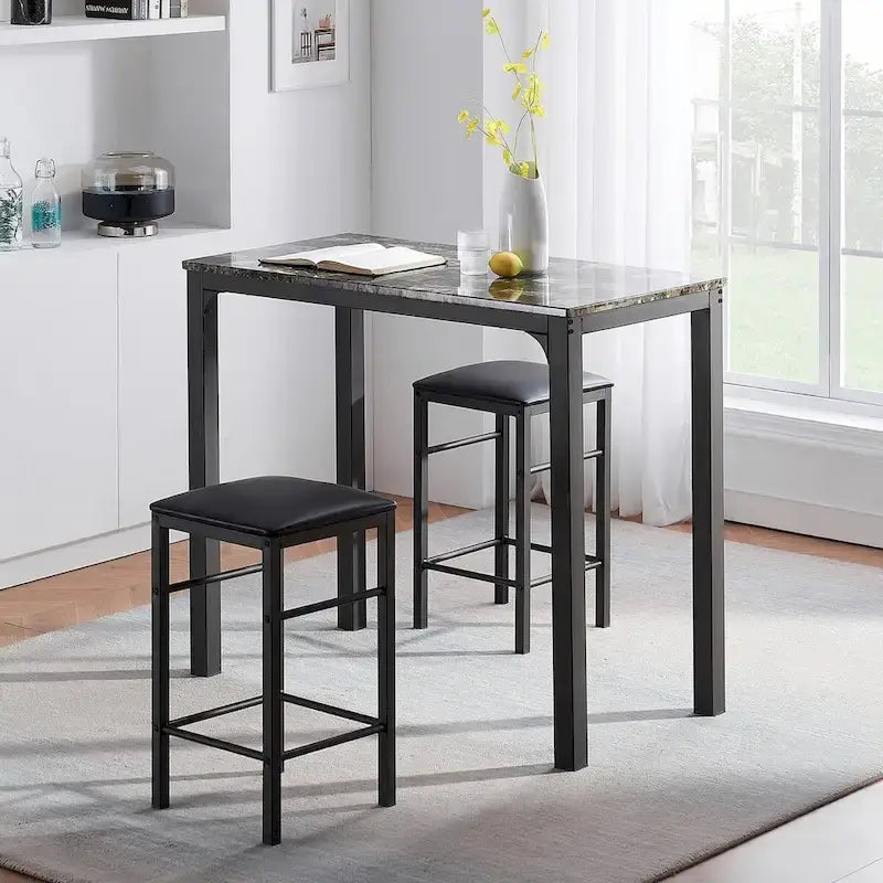 Ensemble de salle à manger avec table de bar 3 pièces VECELO
