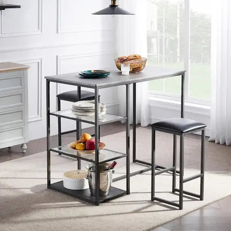 Ensemble de salle à manger avec table de bar 3 pièces VECELO