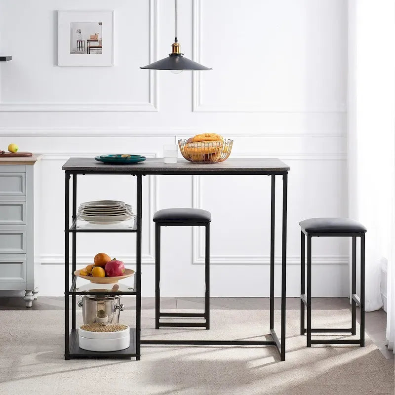 Ensemble de salle à manger avec table de bar 3 pièces VECELO
