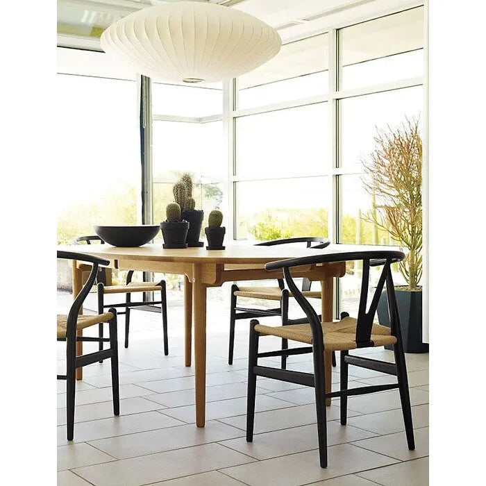 Chaise de salle à manger moderne en bois avec accoudoirs à dossier ouvert et siège en chanvre pour maison, restaurant, bureau