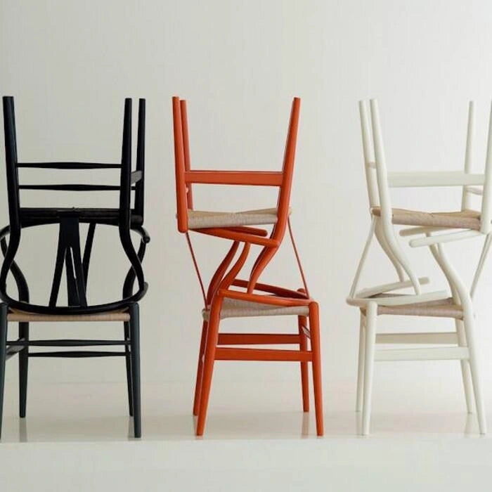 Chaise de salle à manger moderne en bois avec accoudoirs à dossier ouvert et siège en chanvre pour maison, restaurant, bureau