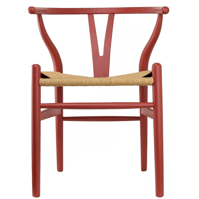 Chaise de salle à manger moderne en bois avec accoudoirs à dossier ouvert et siège en chanvre pour maison, restaurant, bureau