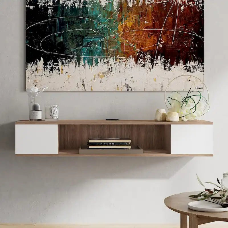 Meuble TV suspendu, console multimédia, étagère TV – 100 cm