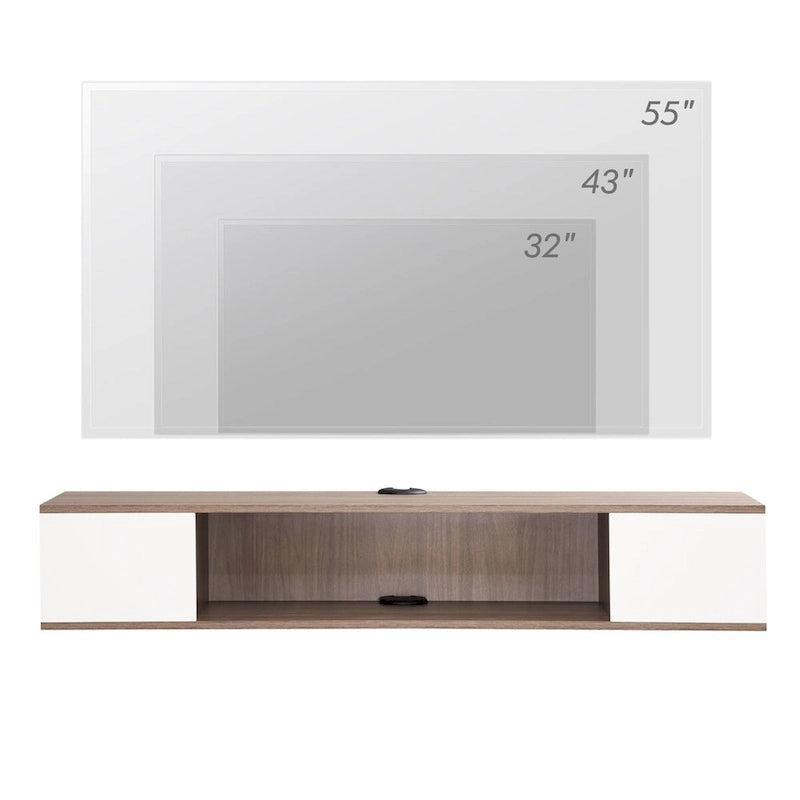 Meuble TV suspendu, console multimédia, étagère TV – 100 cm