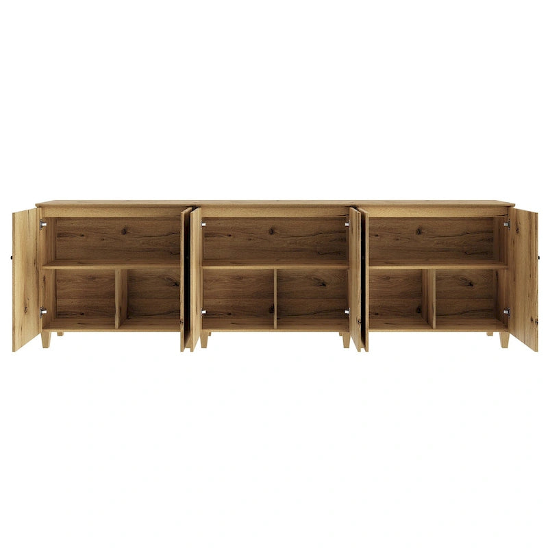 Meuble TV moderne WAMPAT, grand meuble TV avec portes