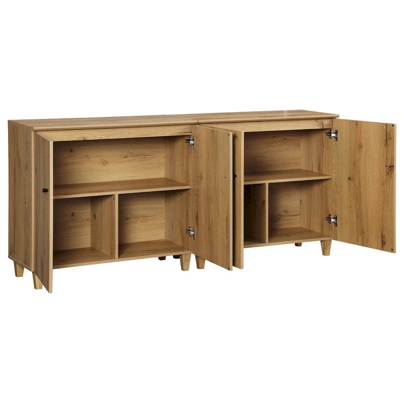 Meuble TV moderne WAMPAT, grand meuble TV avec portes