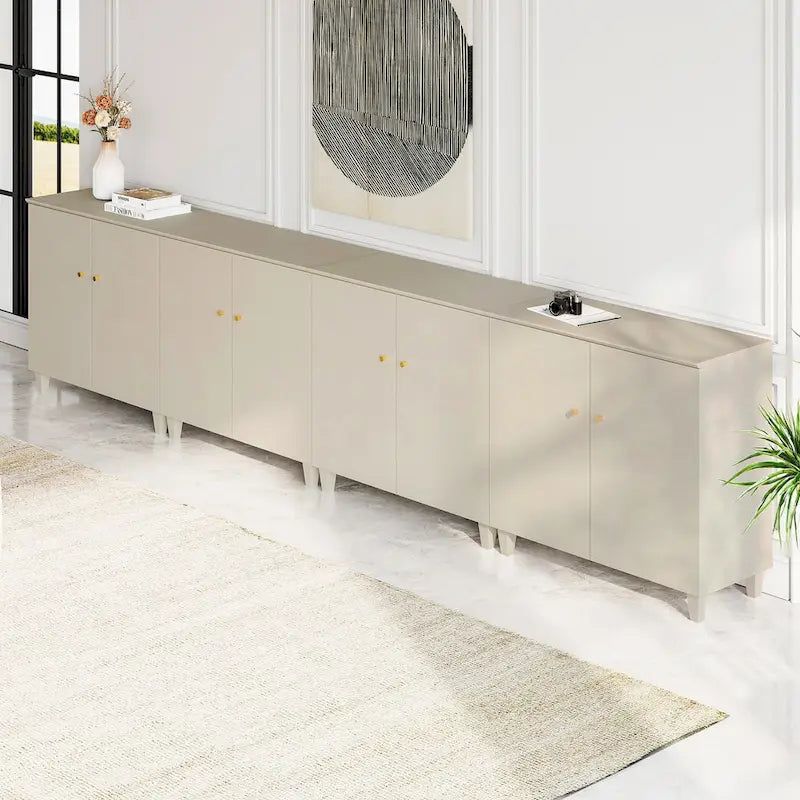 Meuble TV moderne WAMPAT, grand meuble TV avec portes