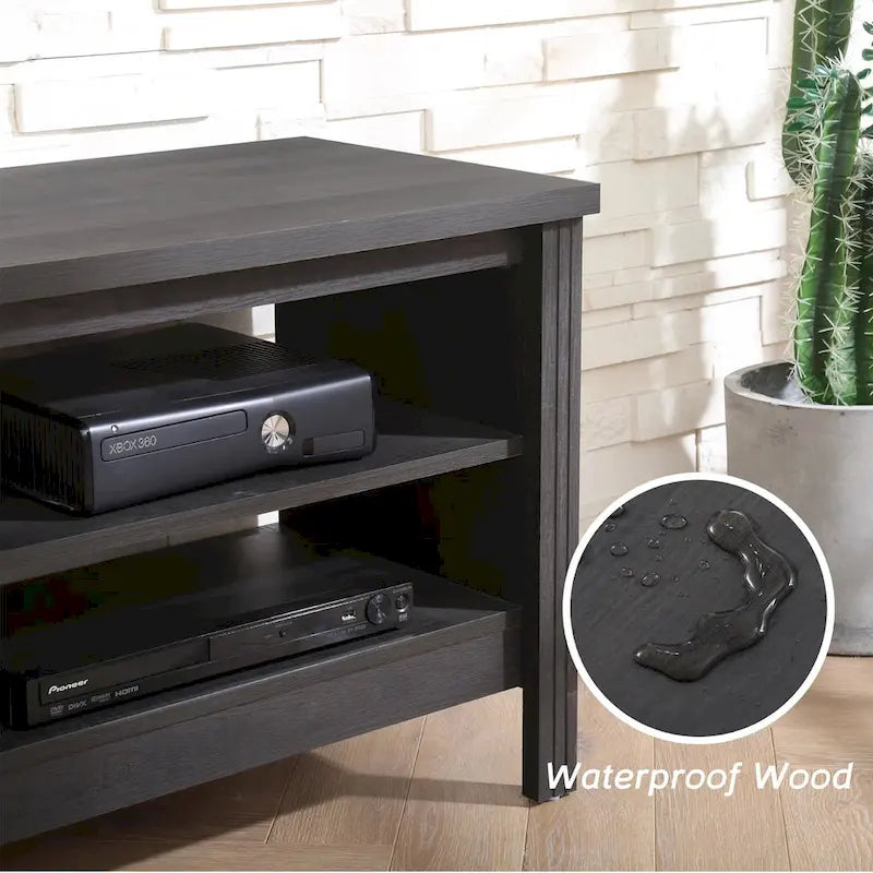 Meuble TV pour Téléviseur 75 Pouces, Table Console, Centre de Divertissement en Bois