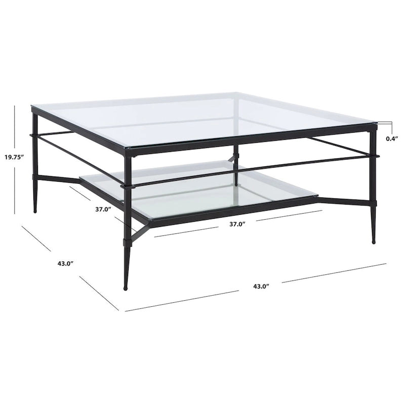 Table Basse Zilpha SAFAVIEH Couture - 43 po L x 43 po P x 20 po H - 43Lx43Px20H