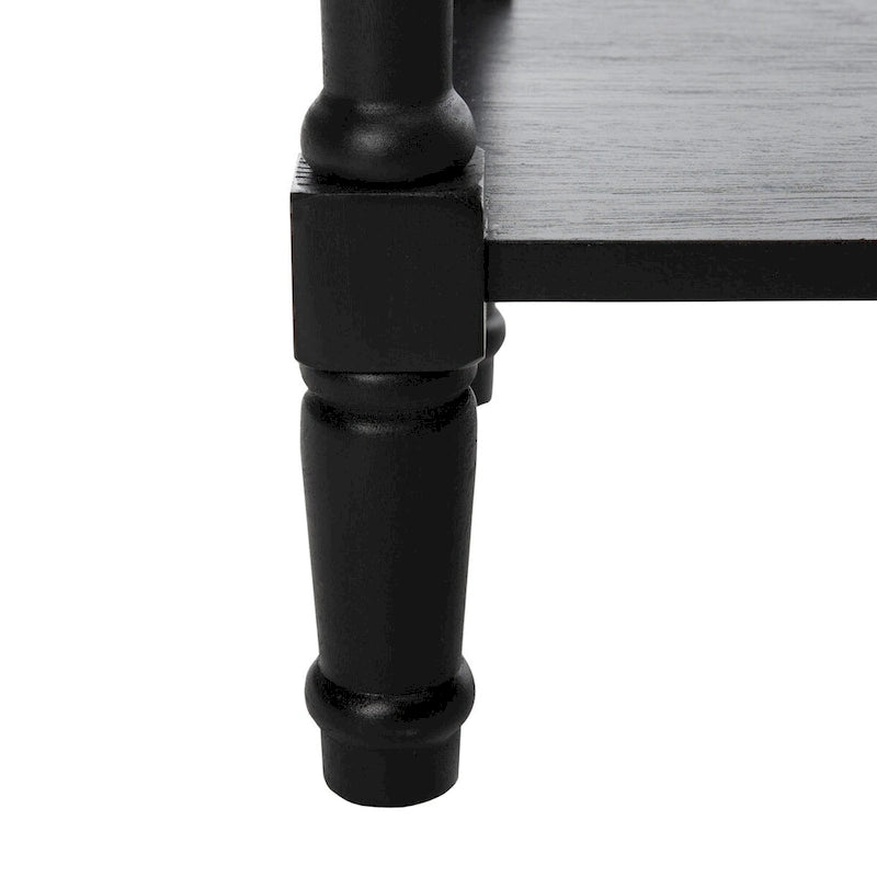 SAFAVIEH Evalena Console de rangement noire vieillie - 44,5 x 13,4 x 31,5 - 45Lx13Px32H