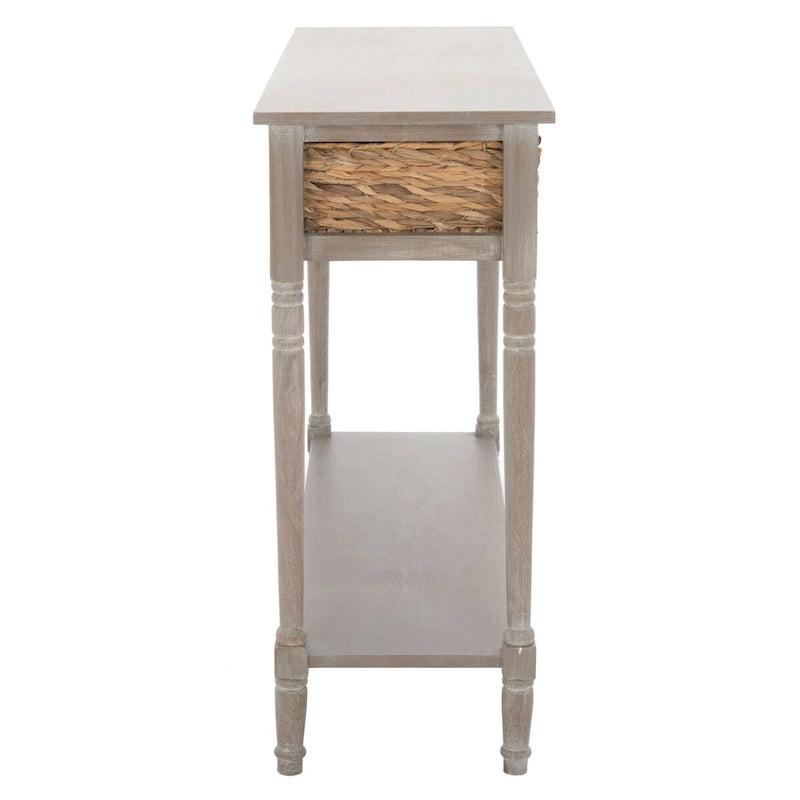 SAFAVIEH Evalena Console de rangement noire vieillie - 44,5 x 13,4 x 31,5 - 45Lx13Px32H