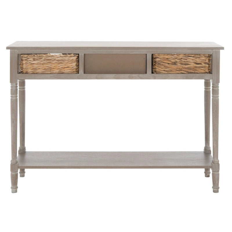 SAFAVIEH Evalena Console de rangement noire vieillie - 44,5 x 13,4 x 31,5 - 45Lx13Px32H