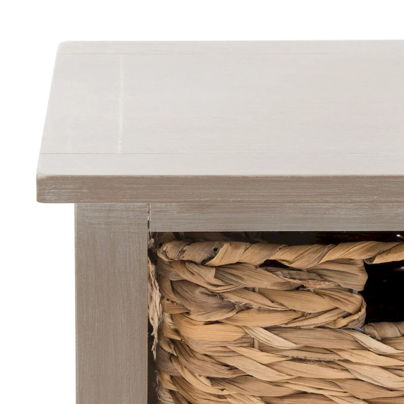 SAFAVIEH Evalena Console de rangement noire vieillie - 44,5 x 13,4 x 31,5 - 45Lx13Px32H