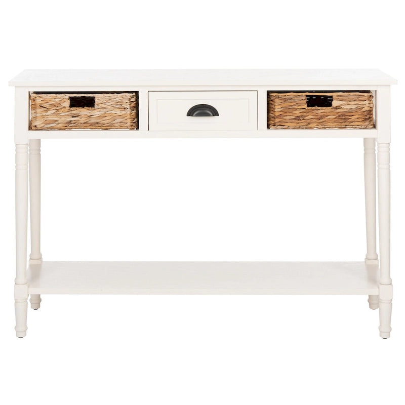 SAFAVIEH Evalena Console de rangement noire vieillie - 44,5 x 13,4 x 31,5 - 45Lx13Px32H