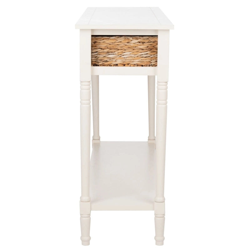 SAFAVIEH Evalena Console de rangement noire vieillie - 44,5 x 13,4 x 31,5 - 45Lx13Px32H