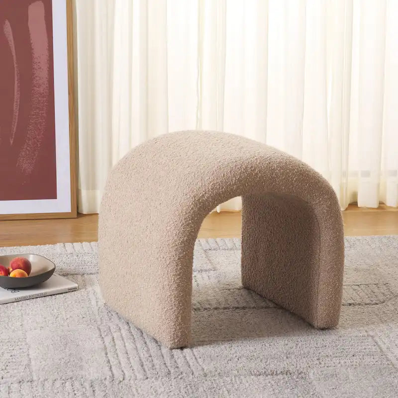 Pouf Alize Safavieh en velours incurvé en cascade