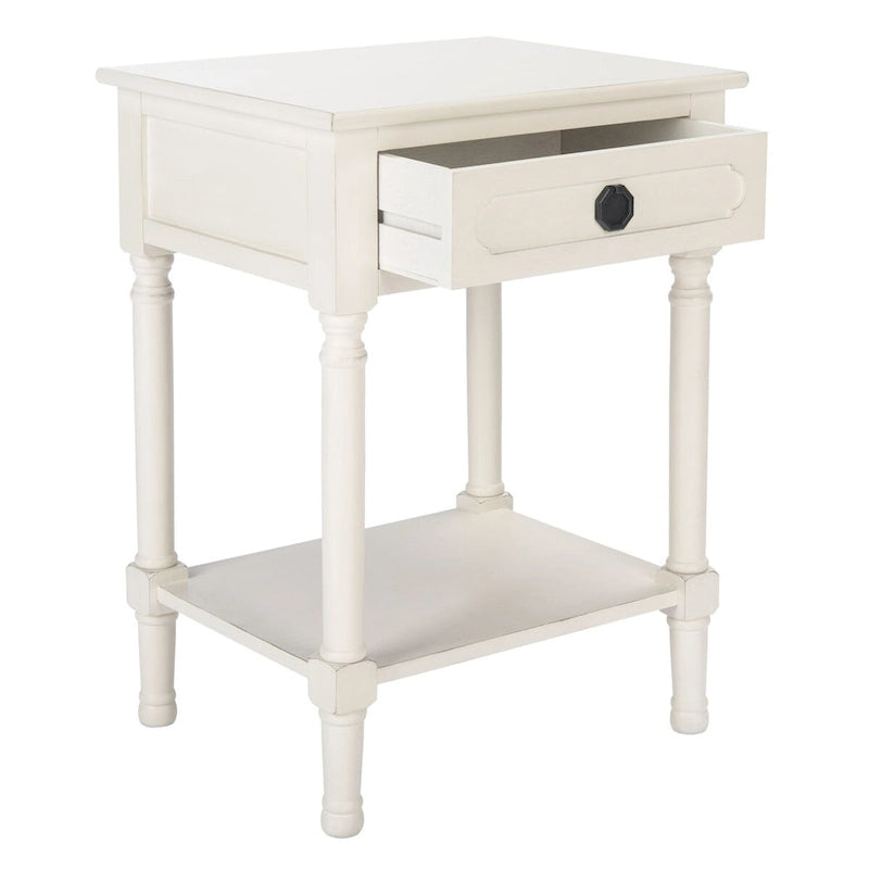 SAFAVIEH Jenny Table d'appoint 1 tiroir - 19 L x 15,8 P x 26 H - 19Lx16Px26H