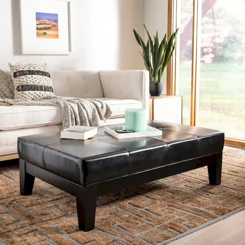 SAFAVIEH Kirsten Pouf de cocktail en bois massif