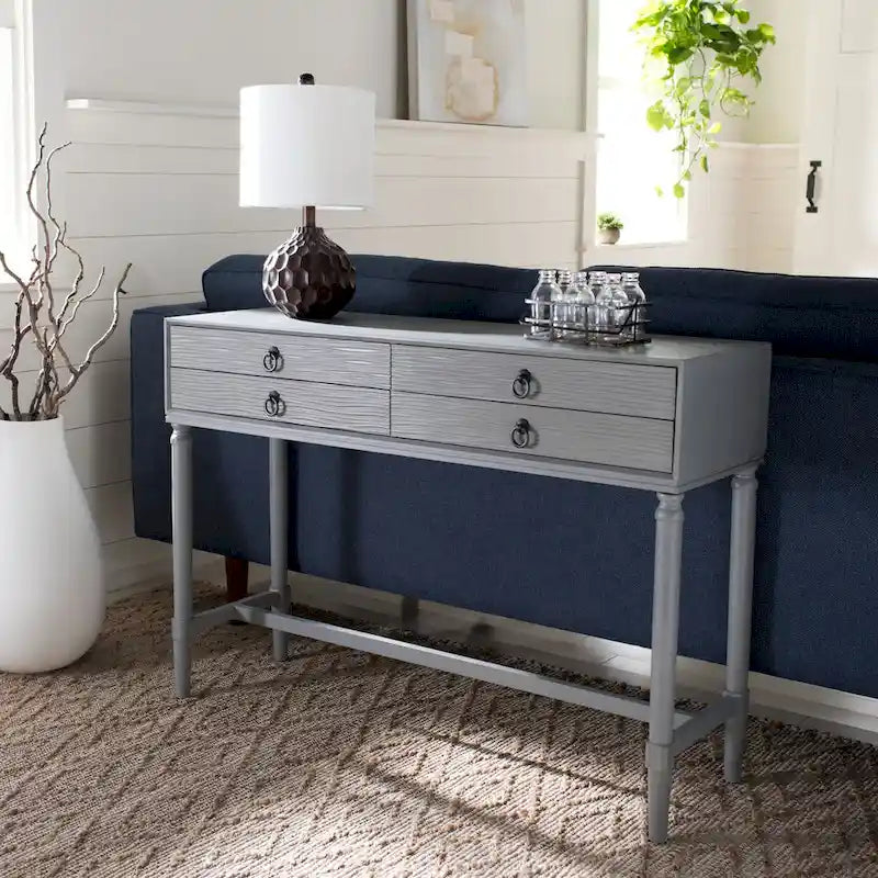 Table console SAFAVIEH Beaulah à 4 tiroirs - 42 L x 13 P x 29,5 H - 42Lx13Px30H