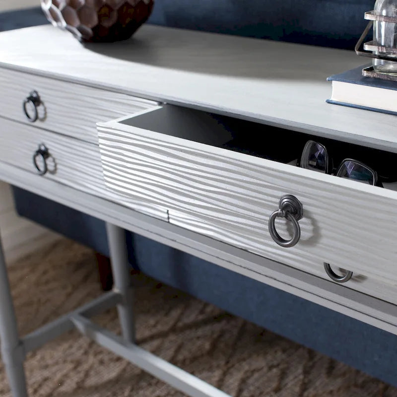 Table console SAFAVIEH Beaulah à 4 tiroirs - 42 L x 13 P x 29,5 H - 42Lx13Px30H