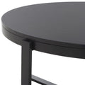 Table basse ronde SAFAVIEH Deetta en marbre blanc/noir - 36 L x 36 P x 18 H - 36Lx36Px18H