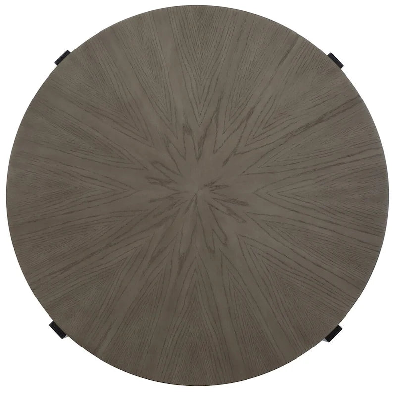 Table basse ronde SAFAVIEH Deetta en marbre blanc/noir - 36 L x 36 P x 18 H - 36Lx36Px18H