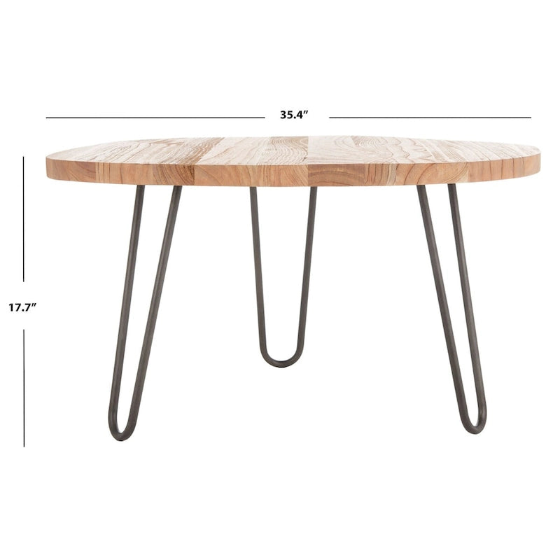 Table basse SAFAVIEH Laney à bord irrégulier – 35,4 x 35,4 x 17,7 – 35 l x 35 P x 18 H