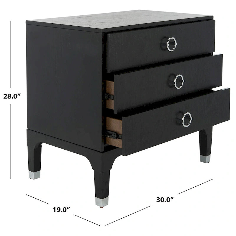 Table de chevet SAFAVIEH Artimiza 3 tiroirs - 30Lx19Px28H