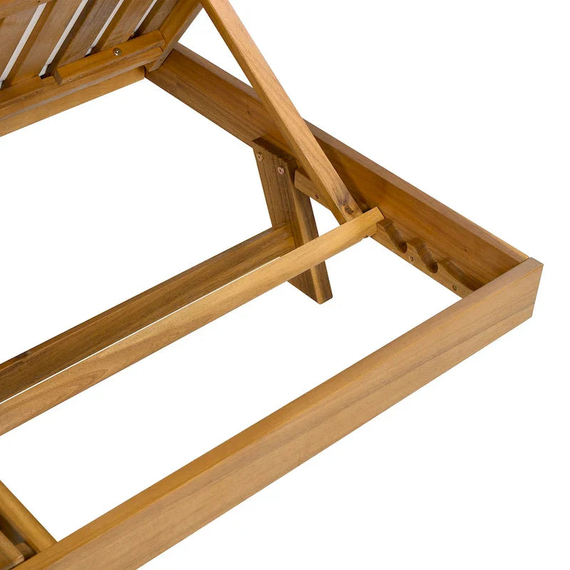 Christopher Knight Home - Ensemble de 2 chaises longues Michael en acacia pour l'extérieur