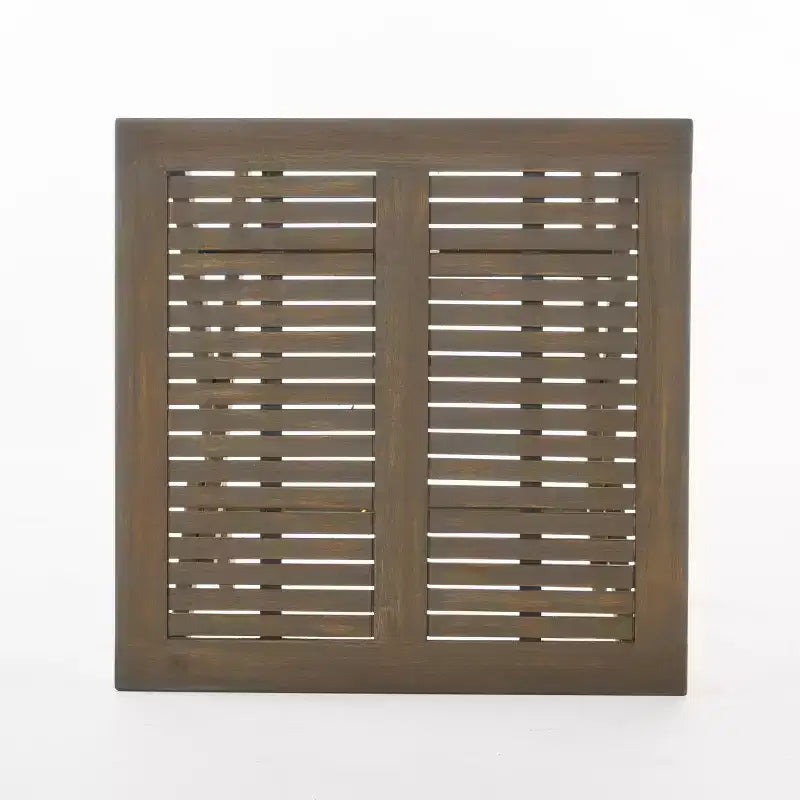 Table de bistro pliante d'extérieur GDFStudio Rabion en bois d'acacia, gris