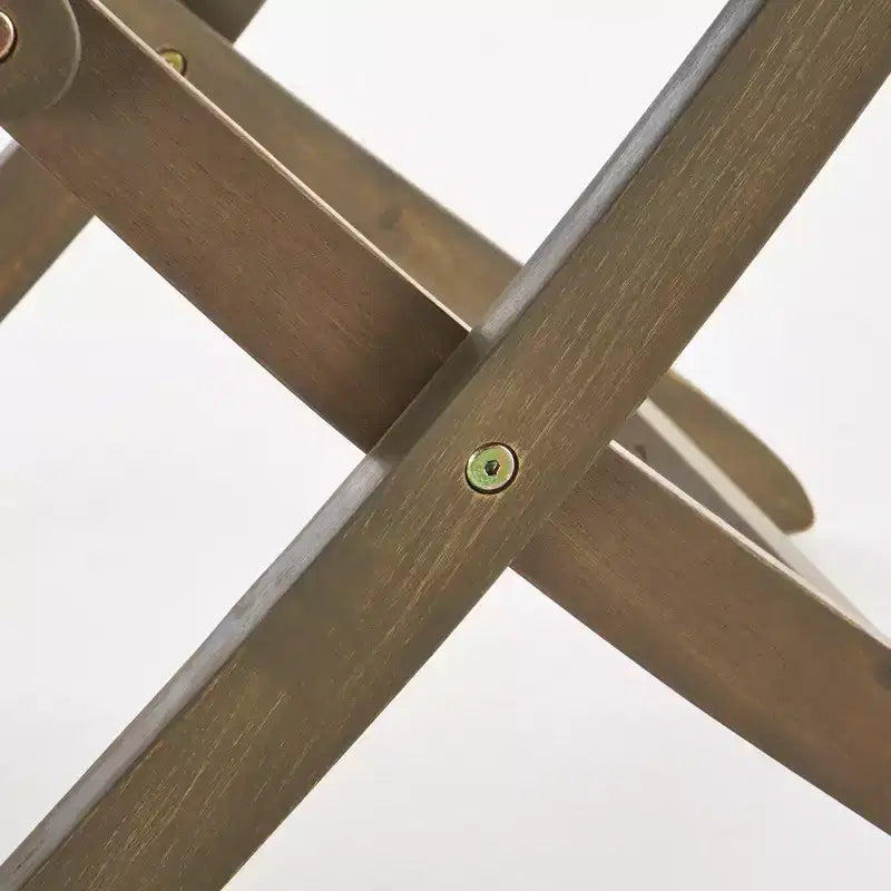 Table de bistro pliante d'extérieur GDFStudio Rabion en bois d'acacia, gris
