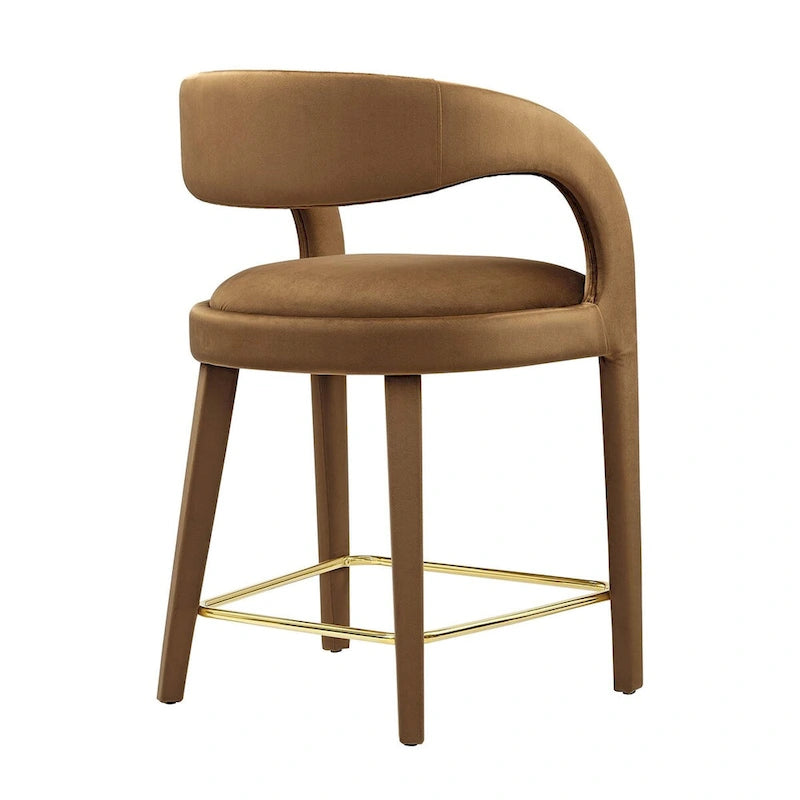 Lot de deux tabourets de comptoir en velours Pinnacle Performance
