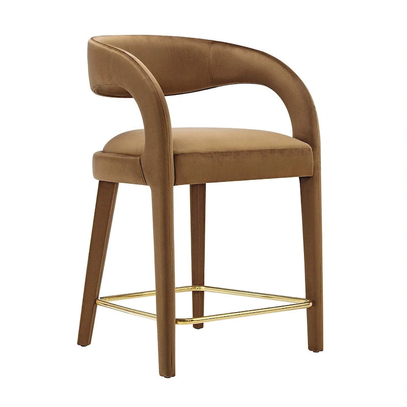 Lot de deux tabourets de comptoir en velours Pinnacle Performance