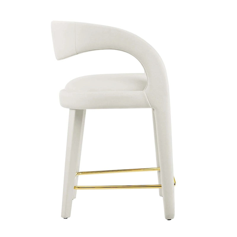 Lot de deux tabourets de comptoir en velours Pinnacle Performance
